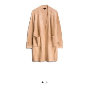 Goldray Cuzie Ribbed Detail Long Cardigan